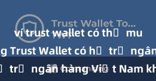 ví trust wallet có thể mua coin không Trust Wallet có hỗ trợ ngân hàng Việt Nam không?